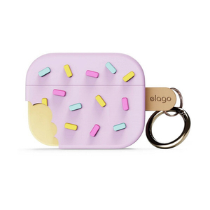 elago EL_A3PCSSCIE_LV AirPodsPro3用シリコンケｰスアイス風/ラベンダｰ