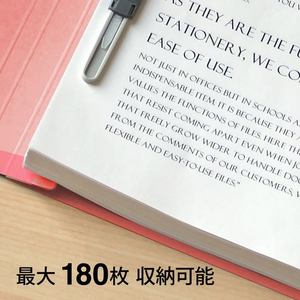 プラス フラットファイル 樹脂とじ具 10冊A4-Sピンク FCF484T-NO.021S/79-438-イメージ6