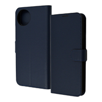 レイアウト AQUOS wish4用Like standard 耐衝撃 手帳型レザーケース シンプル マグネット ダークネイビー RT-AQL2ELC1/DN