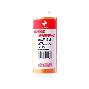 ニチバン 紙粘着テープ208H-30 30mm×18m(4巻入り) FC901GC-4188560-イメージ4