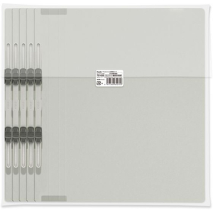 プラス フラットファイル 樹脂とじ具 10冊A4-Sグレー FCF485T-NO.021S/79-439-イメージ2