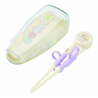 スケーター デラックストレーニング箸(右利き用) すみっコぐらし うさぎのおにわ ADXT1SSGｳｻｷﾞﾉｵﾆﾜ