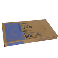 Ｇｏｏｎｏ BOX型ゴミ袋 薄手強化タイプ 乳白半透明 90L 100枚 1箱 F847533