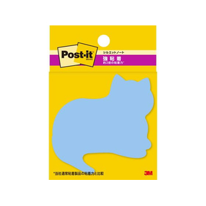 3M ポスト・イット シルエットノート 強粘着 ネコ 52×69mm 3色 3冊 FCF988T-SSS-NEU-イメージ1