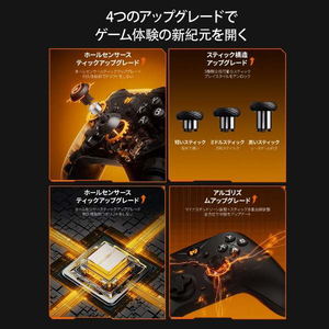 BIGBIGWON 任天堂Switch & Windows10/11&iOS、Android対応 無線/有線ゲームコントローラー グレー GALEHALLCOMBOGRAY-イメージ3