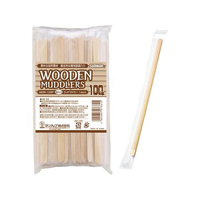 サンナップ 袋入りウッドマドラー14cm 100本入 FCE962T-MDW-100P