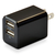 JTT USB充電器 ブラック CUBEAC224BK-イメージ1