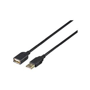 BUFFALO USB2．0延長ケーブル カーボン素子ねり込みタイプ 1m ブラック BSUAAFR210BK-イメージ1