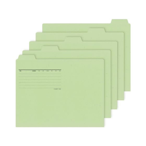 プラス 5カットフォルダー A4 グリーン 5枚(1～5山×1セット) F829162-87386-イメージ2