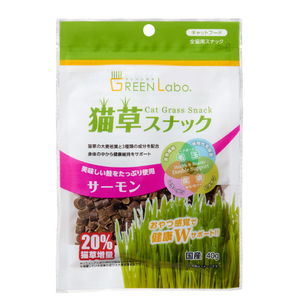 エイムクリエイツ 猫草スナック サーモン 40g グリーンラボ GLﾈｺｸｻｽﾅﾂｸｻ-ﾓﾝｱｼﾞ40G-イメージ1