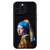 ikins iPhone 13 Pro Max用天然貝ケース 名画シリーズ 真珠の耳飾りの少女 I21078I13PM