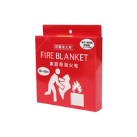 ヒラカワ ファイヤーブランケット家庭消火布 約60×60cm FC775RA-QT-232