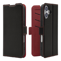 ラスタバナナ iPhone 17用　薄型手帳ケース　サイドマグネット　 ブラック＊レッド 8854IP5ABSMBKR