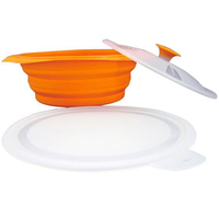 河西 シリコン折りたたみキャセロール オレンジ FC373LL-4213810