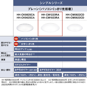 パナソニック ～10畳 LEDシーリングライト パルックLED HH-CM1223RA-イメージ11