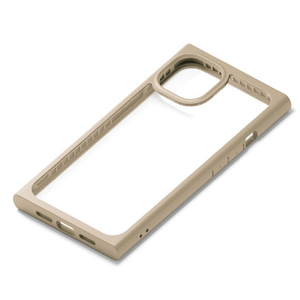 PGA iPhone 13用ガラスタフケース(スクエア) ベージュ PG-21KGT07BE-イメージ1