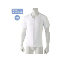 ケアファッション 半袖ワンタッチシャツ(2枚組)(紳士) ホワイト M FCP5270-08981501