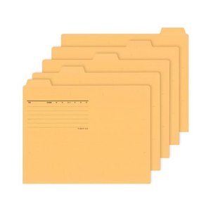 プラス 5カットフォルダー A4 イエロー 5枚(1～5山×1セット) F829163-87387-イメージ2