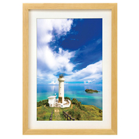 ハクバ 木製額縁 MM-01 ワイド6切サイズ ナチュラル FWMM01-NTW6