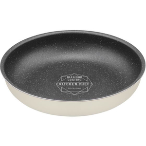 アイリスオーヤマ ダイヤモンドコートパン IHフライパン 28cm アイボリー FC633SR-DCI-T28F-イメージ1