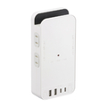 オーム電機 フラット壁タップ PD対応30W 4個口 白 HS-AK4UW25