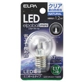 エルパ LED電球 E17口金 全光束55lm(1．2Wミニボールタイプ相当) クリア昼白色 1個入り elpaball mini LDG1CN-G-E17-G245