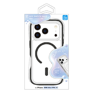 サンクレスト iPhone18 Pro/17 Pro用 AIR SHOCK MAX ブラックラメ I40RIJA02-イメージ3