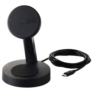 エレコム 2in1 マグネットQi2規格対応ワイヤレス充電器(15W+5W・スタンド) ブラック W-MS11BK-イメージ1
