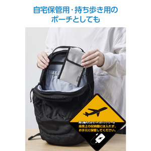 エレコム 難燃ガジェットポーチM グレー BMA-MBP01MGY-イメージ7