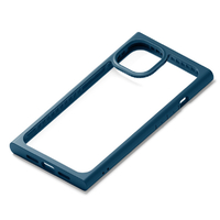 PGA iPhone 13用ガラスタフケース(スクエア) ネイビー PG-21KGT08NV