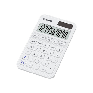 カシオ 手帳型カラフル電卓 ホワイト SL-300D-WE-N-イメージ1
