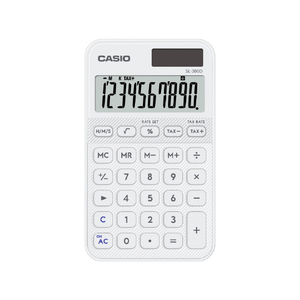 カシオ 手帳型カラフル電卓 ホワイト SL-300D-WE-N-イメージ2