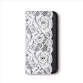 abbi iPhone SE(第3世代)/SE(第2世代)/8/7用ケース Lace Diary ブラック AB19081I9