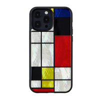 ikins iPhone 13 Pro Max用天然貝ケース Mondrian I21081I13PM