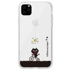 abbi FRIENDS iPhone 11 Pro用クリアケース ネコマンジュウ サイクリング ABF17081I58R-イメージ1