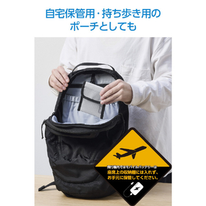 エレコム 難燃ガジェットポーチS グレー BMA-MBP01SGY-イメージ7