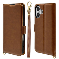 ラスタバナナ iPhone 17用　薄型手帳ケース　ハンドストラップ付き　 ブラウン 8857IP5ABSMHBR