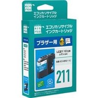 エコリカ LC211C互換 リサイクルインクカートリッジ シアン ECI-BR211C