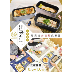 サンコー おひとりさま用超高速弁当箱炊飯器 藍色 RCKDSGSBL-イメージ3