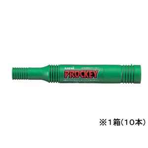 三菱鉛筆 プロッキー太字+細字 詰替式本体 緑 10本 1箱(10本) F872040-PM150TR.6-イメージ1