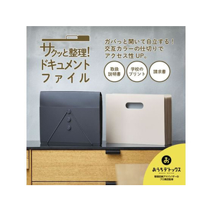 キングジム サクッと整理ドキュメントファイル オープン A4 白 FCD065G-2291-W-イメージ2