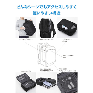 エレコム 真空圧縮+拡張トラベルバックパック ブラック BM-BPTRCSEPBK-イメージ6