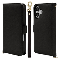 ラスタバナナ iPhone 17用　ハンドストラップ手帳ケース　 ブラック 8858IP5ABHSBK