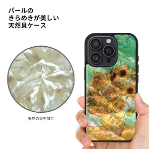 ikins iPhone 16 Pro用MagSafe対応天然貝ケース ゴッホ 名画シリーズ 星月夜 I27082I16PR-イメージ4