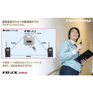 FRC 日本製/防塵防水/中継器対応 特定小電力トランシーバー FIRSTCOM FC-JXPRO( E )-イメージ3