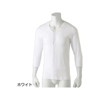 ケアファッション 7分袖ワンタッチシャツ(2枚組)(紳士) ホワイト L FCP5273-08981602