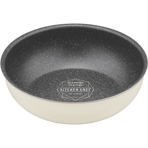 アイリスオーヤマ ダイヤモンドコートパン IH炒めなべ26cm アイボリー FC634SR-DCI-T26W-イメージ1