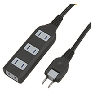 ヤザワ 耐トラ付タップ 4個口 5m ブラック Y02S405BK-イメージ1