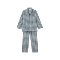 ケアファッション ワンタッチテープ+腰開きパジャマ グレー LL FCS9574-013880213