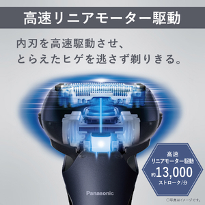 パナソニック 3枚刃シェーバー ラムダッシュ 青 ES-L360W-A-イメージ5